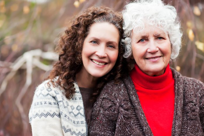 Grandmother with her daughter