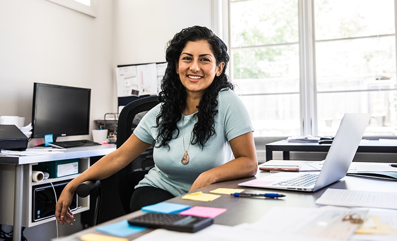 Woman in business office